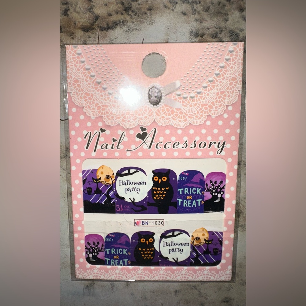 💜Halloween Party Nail Accessory Set - Purple and Black🖤